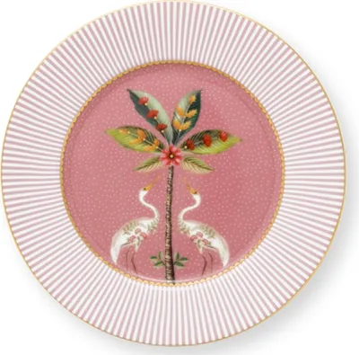 Produktbild von PIP STUDIO La Majorelle Brotteller pink mit Palme 17 cm
