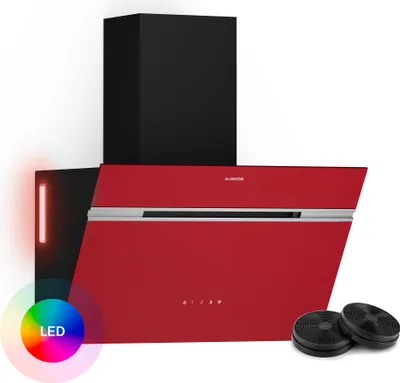Image de Klarstein Alina Hotte Aspirante - Hotte Décorative 60 cm, 600 m³/h, Classe A, Éclairage LED, 68 dB, Mode Évacuation & Recirculation, Hotte Cuisine