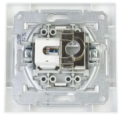 Productafbeelding van RJ45+RJ11 stopcontact, wit, ASFORA, SCHNEIDER