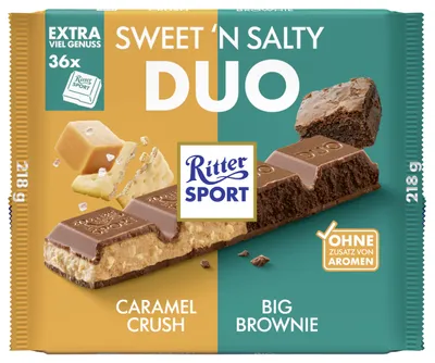 Image de Ritter Sport Sweetn Salty Duo au caramel et au biscuit au beurre 218g