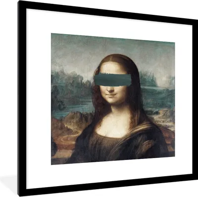 Produktbild von MuchoWow® MuchoWow® Gerahmtes Poster Mona Lisa - Leonardo da Vinci - Kunst 40x40 cm - Poster mit zchwarzem Bilderrahmen - Poster - Plakat im Rahmen