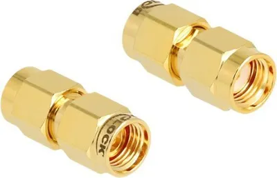 Produktbild von DeLOCK Adapter RP-SMA Stecker zu RP-SMA Stecker, RP-SMA, RP-SMA, RP-SMA, Männlich, Männlich, Gold