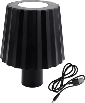 Produktbild von LED Flaschenleuchte IBIZA - Touch / Akku / Dimmer - Farbe: schwarz / geriffelt