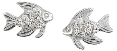 Produktbild von Scout Kinder Ohrringe Ohrstecker Silber Fisch Glitzer Mädchen 262140100