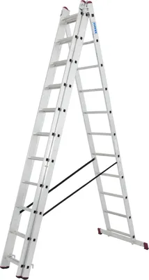 Image de KRAUSE Corda Échelle multifonction en aluminium 3 x 11 barreaux