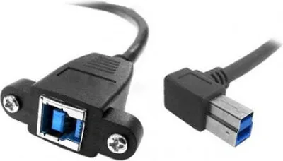 Produktbild von System-S USB 3.0 Type B (male) auf USB 3.0 Type B (female) Einbaubuchse Kabel Verlängerungskabel