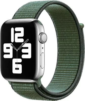 Produktbild von Armband für Apple Watch Series 8 7 6 5 4 3 2 1 SE - Nylon Band Ersatzarmband Sport Loop - Nachtgrün - 38mm 40mm 41mm