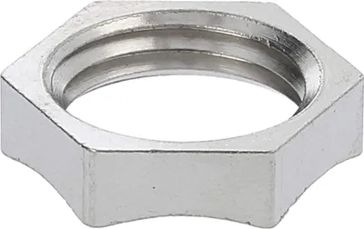 Produktbild von WISKA Gegenmutter EMV PG7x1,27 GEMV-07 Sechskant Messing (CuZn) vernickelt Farbe silber - 1 Stück