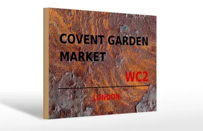 Produktbild von Holzschild London 30x20cm Covent Garden Market WC2