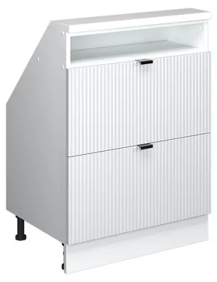 Zdjęcie produktu dla Szafa skosna Vicco Rion Białe pofałdowanie 60 x 81.6 cm z 2 szufladami, Model 59727