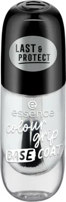 Produktbild von Essence Grip Base Coat, Transparent, Schutz, Pinsel, Flasche, ETHYL ACETATE, BUTYL ACETATE, NITROCELLULOSE, ADIPIC ACID/NEOPENTYL GLYCOL/TRIMELLITIC ANHYDRIDE..., 8 ml