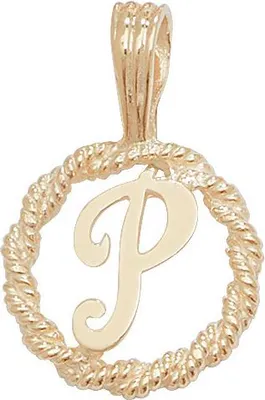 Produktbild von Raffinierter 9 Karat (375) Gold Buchstaben / Initiale Damen - Anhänger; TRS35290LTP
