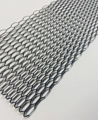 Produktbild von Stoßstange 70x14,5cm schwarz Alu Renngitter Race Waben Gitter schwarz