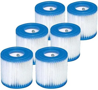 Produktbild von Famanu Filterkartuschen 6 Stück für Schwimmbad 28601/28602 - Intex Typ H