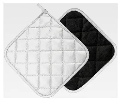 Produktbild von 2 Stück Topflappen aus Baumwolle, hitzebeständig, waschbar, Set für Küche und Backen