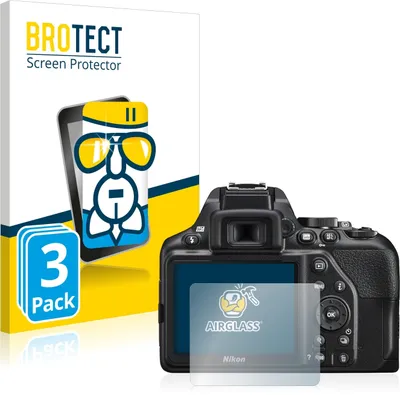 Produktbild von 3x BROTECT Schutzglas für Nikon D3500 / D3300 Schutzfolie Panzer Folie Glas Display Schutz klar