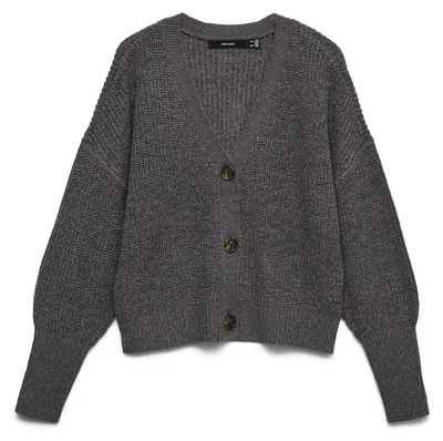 Produktbild von Vero Moda VMLEA Knit Cardigan, Pullover, Erwachsener, Weiblich, Grau, S, Acryl