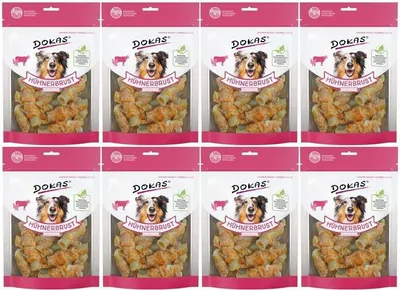 Produktbild von DOKAS - Hühnerbrust Kaurolle 8er Pack (8 x 250g)