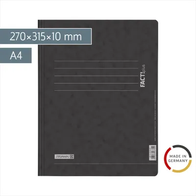 Produktbild von Brunnen Schnellhefter FACT!plus A4, aus dickem Pressspankarton, schwarz