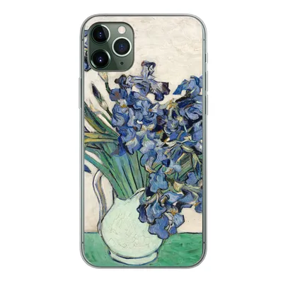 Produktbild von MuchoWow® Handyhülle Schutzhülle Hülle für iPhone 11 Pro Max Stilleben mit Schwertlilien - Vincent van Gogh Silikon Softcase Handy Hülle - Schutz