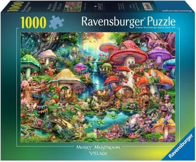 Image de Ravensburger Puzzle Village de champignons joyeux, 1000pcs.