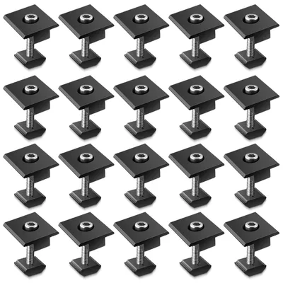 Solarmodul-Mittelklemmen 40 mm, 20 Stück, Aluminium