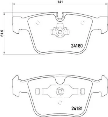 Produktbild von BREMBO Bremsbeläge Satz Hinten passend für MERCEDES-BENZ M-Klasse (W164) P 50 116