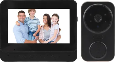 Produktbild von Kabellose Video-Türklingel mit 1080P, Infrarot-Nachtsicht und 2-Wege-Audio - 2,4 GHz WLAN, Typ C