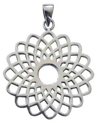 Produktbild von Anhänger "Sahasrara Lotus" Messing versilbert