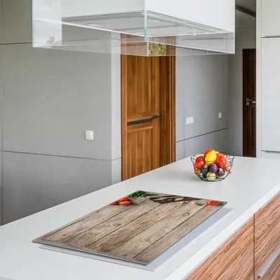 Imagen del producto de Placa protectora de vidrio para estufa, 80x52 cm, madera