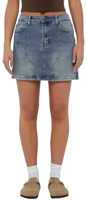 Productafbeelding van Guess - Minirok voor dames, denim, model GT24371 (maat 28R), in gewassen blauw