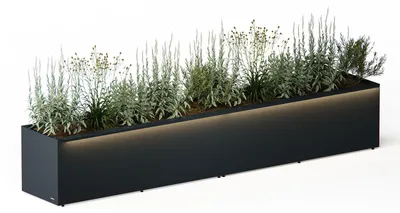 Produktbild von Herstera Garden Cube 50 L Plus Outdoor Pflanzkübel mit LED 300x50x50 cm