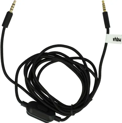 Produktbild von vhbw Audio AUX Kabel kompatibel mit Logitech G Pro X, G233, G Pro, G433 Kopfhörer - Audiokabel 3,5 mm Klinkenstecker, 200 cm Schwarz
