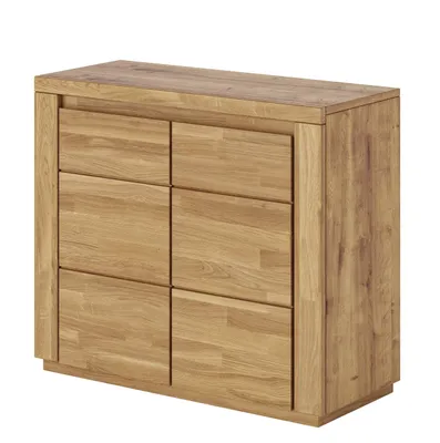 Produktbild von Sideboard Eiche 90 cm Massivholz-Front Kommode 2 Türen geölt Wohnzimmer