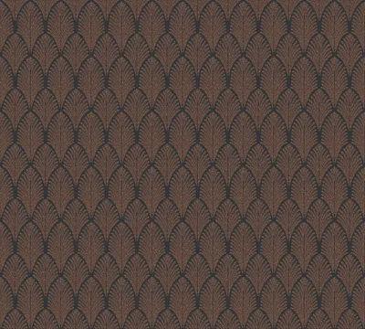 Produktbild von A.S. Création Art Deco Tapete Pop Style Vliestapete mit Glitzereffekt kupfer schwarz 10,05 m x 0,53 m