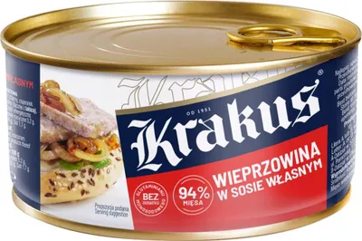 Zdjęcie produktu dla Krakus Wieprzowina w Sosie Własnym 300 g