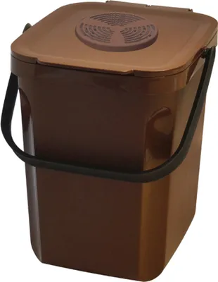 Image de CEP Poubelle pour déchets organiques "Organic Green" 10 litres brun