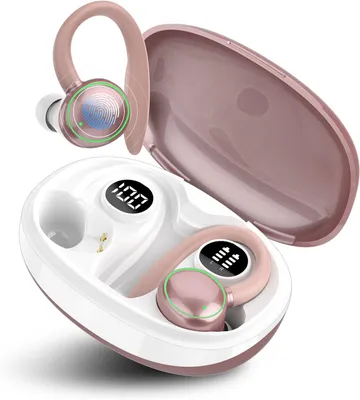 Produktbild von Bluetooth Kopfhörer Sport, Kopfhörer Kabellos Bluetooth 5.3 mit 4 Mic, In Ear Kopfhörer ENC Noise Cancelling, HiFi Stereo Ohrhörer mit LED-Anzeige, 48