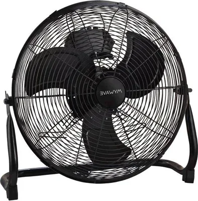 Image de Ventilateur sur pied 457 cm - 3 pales - pied en métal - noir