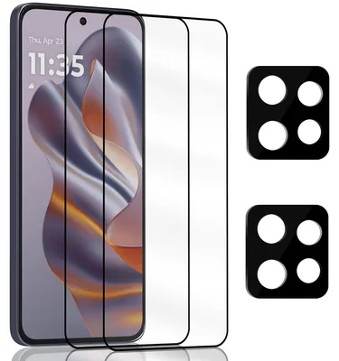 Obrázek produktu pro 2-balení Motorola Edge 50 Neo Ochranné sklo na displej & 2-balení ochrana objektivu - Tvrzené sklo 9H - Super kvalita 3D