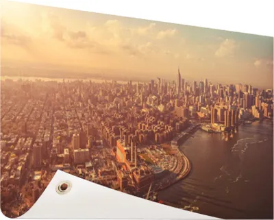 Produktbild von Gartenposter - 60x40 cm - Vogelperspektive über Manhattan  - Modernes Wandbilder - Amerikanische Städte