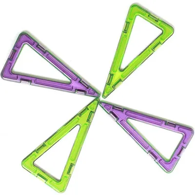 Produktbild von Magnetische Bausteine Gleichschenklige Dreiecke, 4 Stk., Ersatzteile, kleines Set