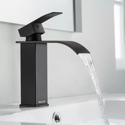 Produktbild von Waschtischarmatur Badezimmer - Schwarz Edelstahl - Modernes Design