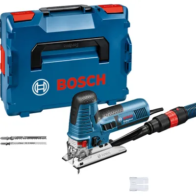 Produktbild von Bosch GST 160 CE Professional Stichsäge mit L-Boxx und Absaugadapter