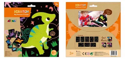 Obrázek produktu pro Avenir Kreativní výtvarná sada Dinosauři Zdrapovací pro děti