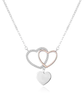 Image de Collier bicorne romantique avec cœurs AGS1267/47-2