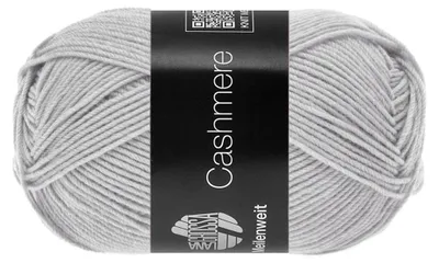 Produktbild von Lana Grossa MEILENWEIT 50 CASHMERE weiche 4-fach Sockenwolle mit Kaschmir-Anteil 210 m Farbe 035 - Silbergrau