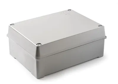 Productafbeelding van Waterdichte behuizing IP55, drukdeksel, 310x240x125mm, grijs