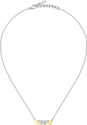 Immagine prodotto di Collana bicolore in acciaio con zirconi T-Logo TJAXC06