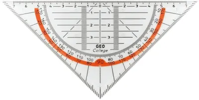 Produktbild von Geo-Dreieck Geo College 16cm transparent Packung mit 20 Stück